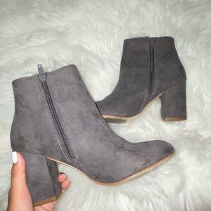 Steve Madden Grey Suede Ankle Boots